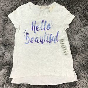 Manguun | Girl's T-shirt | Hello Beautiful |Medium